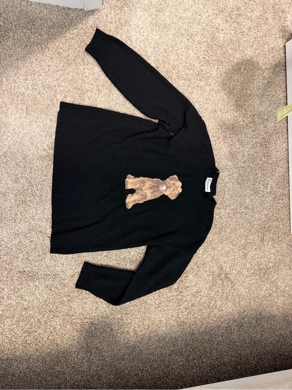 No Boundaries Black Textured Crewneck Sweater